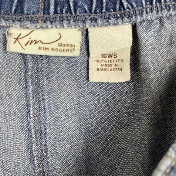 Kim Rogers Women Denim Pull On Elastic Waistband Jeans Size 16WS - Picture 3 of 6